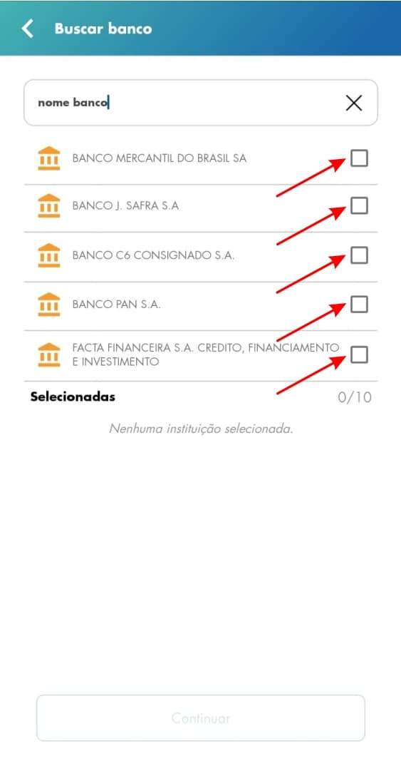 Baixando aplicativo FGTS