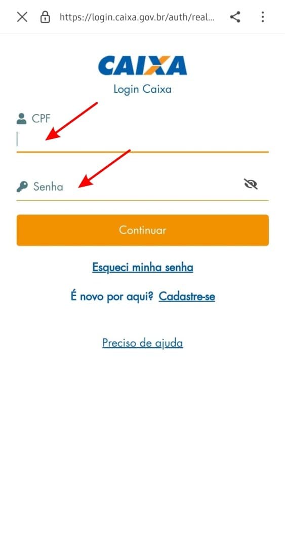 Baixando aplicativo FGTS