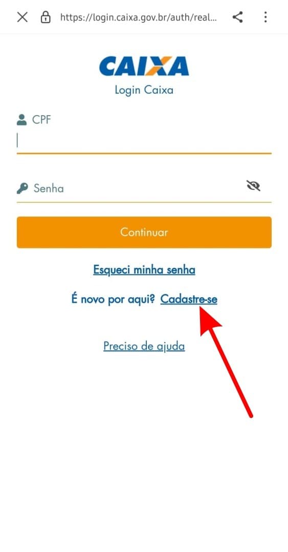 Baixando aplicativo FGTS