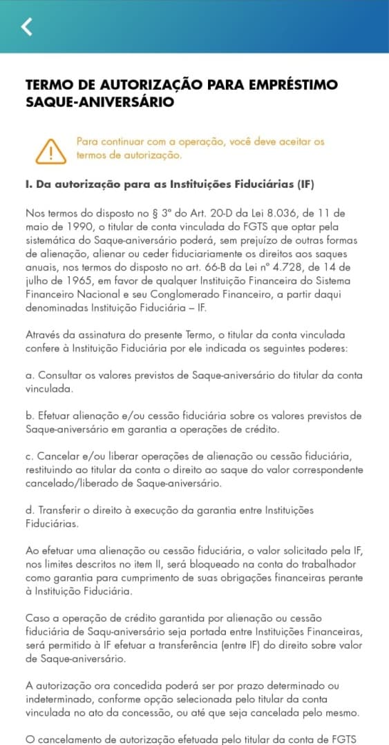 Baixando aplicativo FGTS
